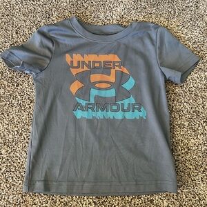 Under Armour Kids Blue and Orange Graphic Tee